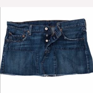 Levi’s 501 Jean Denim Mini Skirt Button Fly size 31